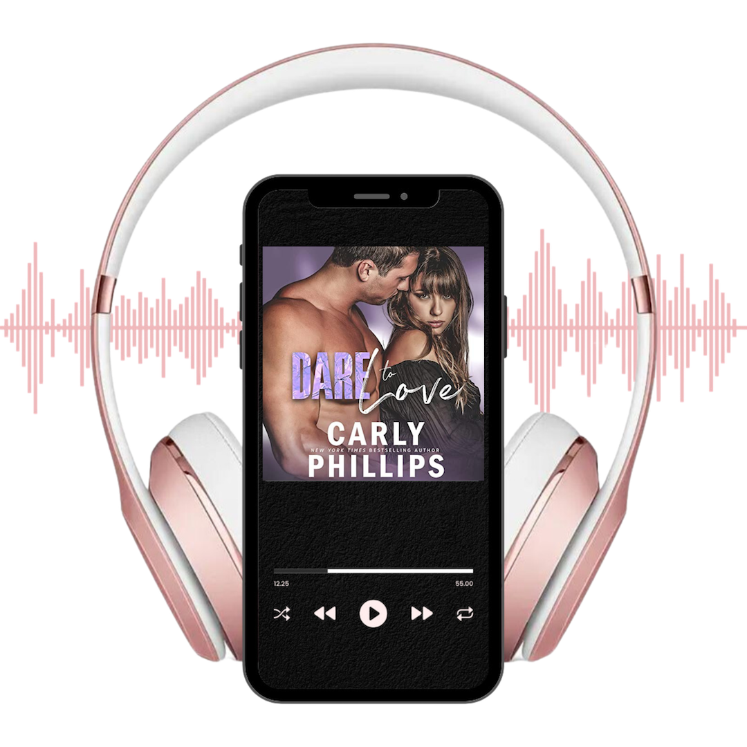 Dare to Love audiobook on player with headphones and soundwaves