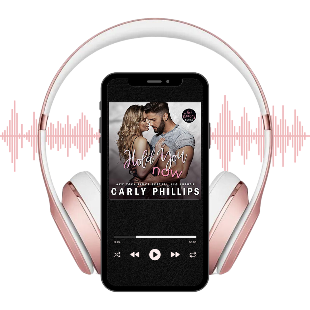 Hold You Now small town romance audiobook displayed on player