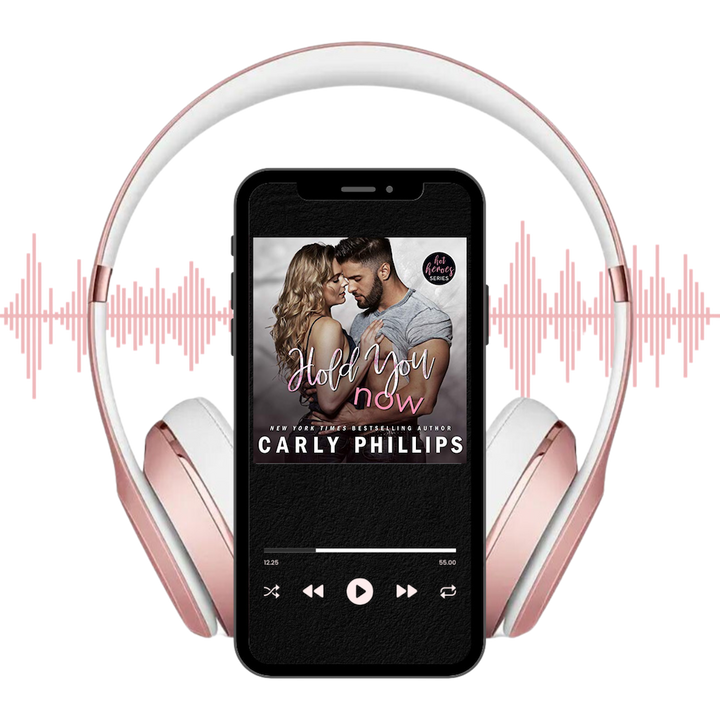 Hold You Now small town romance audiobook displayed on player