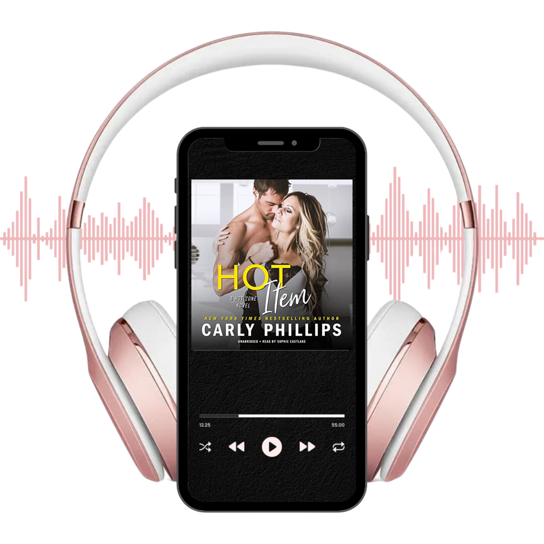 Hot Item sports romance audiobook shown on player