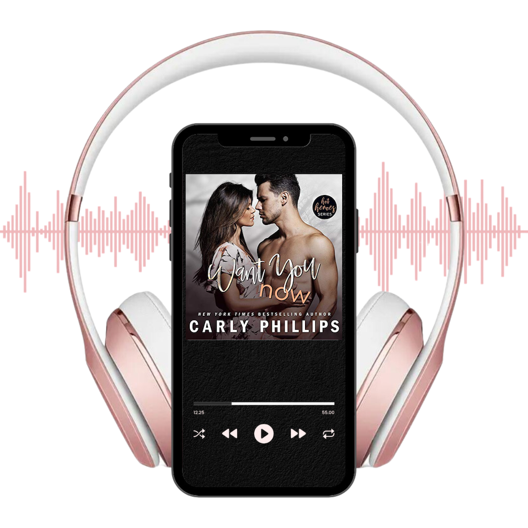 Want You Now small town romance audiobook displayed on player